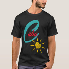 太陽のハートとキューバ Tシャツ