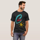 太陽のハートとキューバ Tシャツ (正面フル)