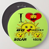 太陽のパワーギフト及び販促品Tシャツ 缶バッジ (正面&裏面)