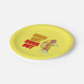 太陽のパンのおもしろいなホットドッグ ペーパープレート (アングル)