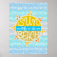 太陽のビーチおもしろいかわいいプリン夏の海辺