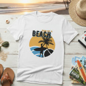太陽のビーチ | ヴィンテージおもしろいサーファー夏 Tシャツ