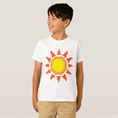 太陽のピクセルアート Tシャツ (正面フル)