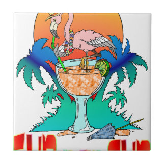 太陽のフラミンゴ タイル