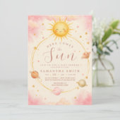 太陽のベビーシャワー（女の子用） 招待状 (スタンド正面)