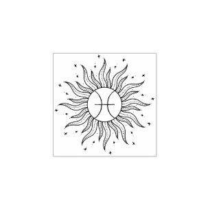 太陽のホロスコープ・うお座 十二星座 ラバースタンプ