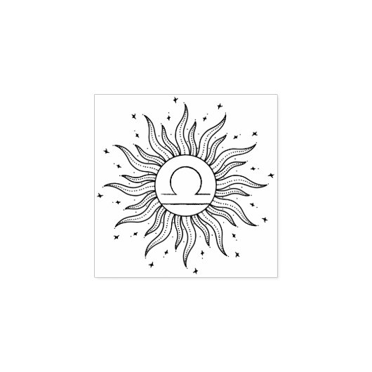 太陽のホロスコープ 天秤座 | 占星術 アストロジー ラバースタンプ (インプリント)