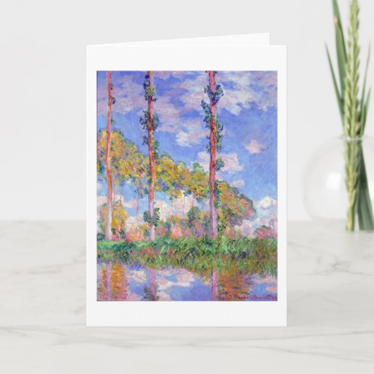 太陽のポプラ、モネ カード (正面)