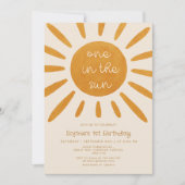 太陽の一歳の誕生日 招待状 (正面)