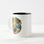 太陽の上でsip：無限の夏の雰囲気を受け入れる ツートーンマグカップ (正面左)