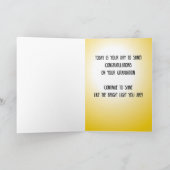 太陽の上の6年生の卒業帽子 カード (内部)