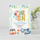 太陽の下でグルーヴィーなプールパーティー 招待状 (スタンド正面)