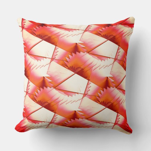 太陽の下でサンゴのジグザグまたはデジタルソーを生きる クッション (正面)