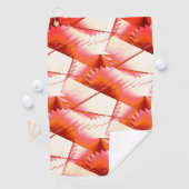 太陽の下でサンゴのジグザグまたはデジタルソーを生きる ゴルフタオル (インサイチュ)