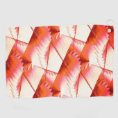 太陽の下でサンゴのジグザグまたはデジタルソーを生きる ゴルフタオル (横)