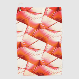 太陽の下でサンゴのジグザグまたはデジタルソーを生きる ゴルフタオル