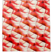 太陽の下でサンゴのジグザグまたはデジタルソーを生きる シャワーカーテン (正面)