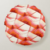 太陽の下でサンゴのジグザグまたはデジタルソーを生きる ラウンドクッション (正面)