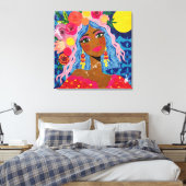 太陽の下で咲く キャンバスプリント (インサイチュ (寝室))