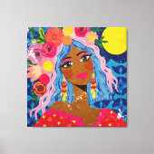 太陽の下で咲く キャンバスプリント (正面)