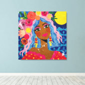 太陽の下で咲く キャンバスプリント (インサイチュ (ウッドフロア))