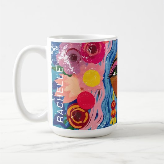 太陽の下で咲く コーヒーマグカップ (左)