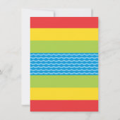 太陽の下で楽しもう！ プールパーティー　誕生日　チョークボード サンキューカード (裏面)