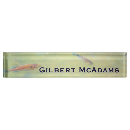 太陽の下で泳ぐ デスクネームプレート (正面)