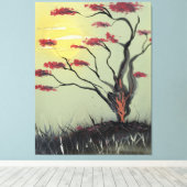 太陽の下で苗木 キャンバスプリント (インサイチュ (ウッドフロア))