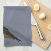 太陽の下で雄のツバメのプロフィール キッチンタオル (四つ折り)