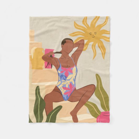 太陽の下で フリースブランケット (正面)