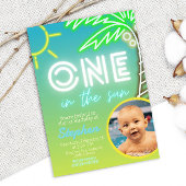 太陽の下で - 写真付きプールパーティー 招待状