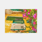 太陽の下に住む フリースブランケット (正面(横))