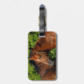 太陽の下に美しい栗の馬が2頭 ラゲッジタグ (裏面縦)