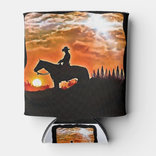 太陽の下のカウボーイ 缶クーラー (正面)