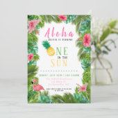 太陽の下のトロピカル ファースト バースデー インビテーション (スタンド正面)
