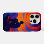 太陽の下の孤独 ビブラント アブストラクト iPhoneケース (裏面横)