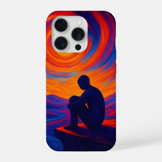 太陽の下の孤独 ビブラント アブストラクト iPhoneケース (裏面)