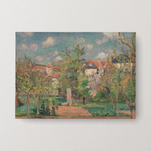 太陽の下の庭、 Camille Pissarro、1876 缶バッジ