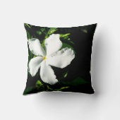 太陽の下の白ピンホイールジャスミン クッション (裏面)