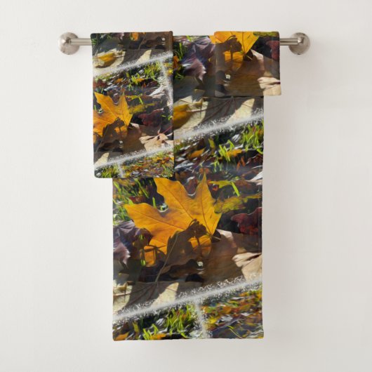 太陽の下の秋の葉 バスタオルセット (インサイチュ)
