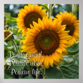 太陽の下の美しいひまわりパーソナライズされた ポスター (正面)