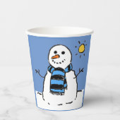 太陽の下の雪だるま 紙コップ (正面)