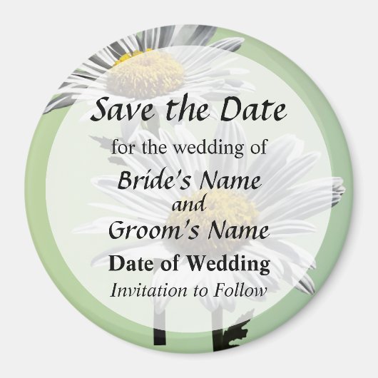 「太陽の下の2つのデイジー」おめでたい日を記念して, 「太陽の下の2つのデイジー」デザインの美しい「 マグネット (正面)