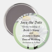 「太陽の下の2つのデイジー」 結婚式のご案内 マグネット (正面/裏面)