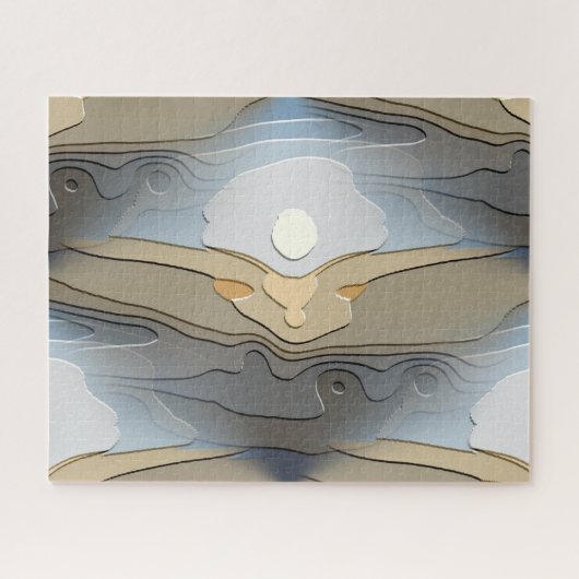 太陽の丘の上の抽象芸術 ジグソーパズル (横)