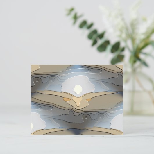 太陽の丘の上の抽象芸術 ポストカード (スタンド正面)