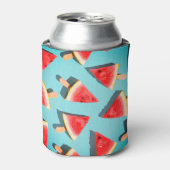 太陽の中でジューシーなスイカのスライス 缶クーラー (缶正面)