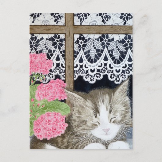 太陽の中で雪を降らせている ポストカード (正面)