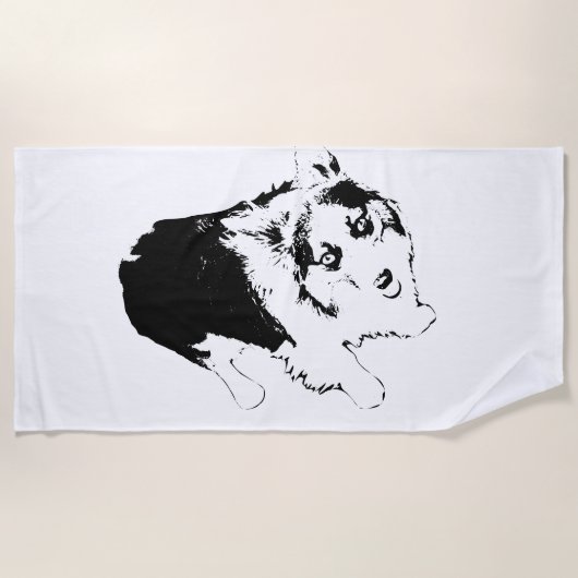 太陽の中に忍び込む ビーチタオル (正面)